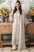 03 Piece Stitched Chiffon Embroidery Suit - Ready To Wear